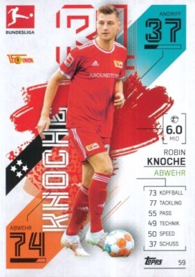 059 FC.UNION BERLIN - KNOCHE ROBIN - GERMANY CARD TOPPS BUNDESLIGA 2022