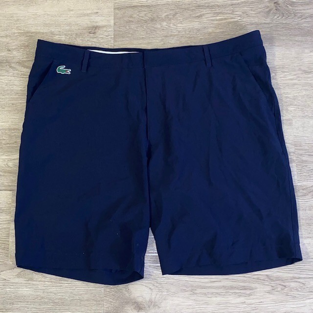 Lacoste Mens Sport Breathable Stretch Golf Shorts In Navy Blue Size 40