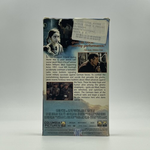 Jakob the Liar VHS, 2000 Alan Arkin Columbia Blockbuster Video 10/03/00 - Picture 3 of 7