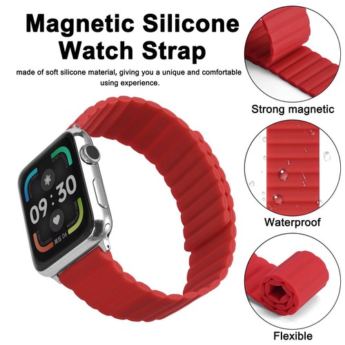 Silikon Magnet Uhrenarmband 20mm 22mm Schnellverschluss Smartwatch Armbänder - Bild 65 von 124