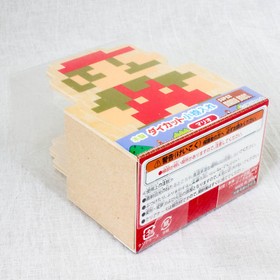 Super Mario Bros. 8bit Mario Die cutting Wooden Accessory Case JAPAN FAMICOM