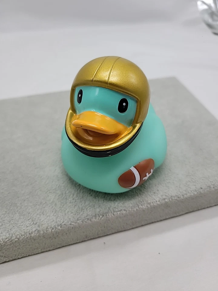 Infantino 3" Aqua Azul Goma Bañera Pato Fútbol Dorado Casco Tema Pato  Foto 3 de 4