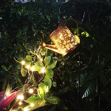 Solar Watering Can with Lights - Outdoor Garden Decor, Waterproof Hanging Lanter
