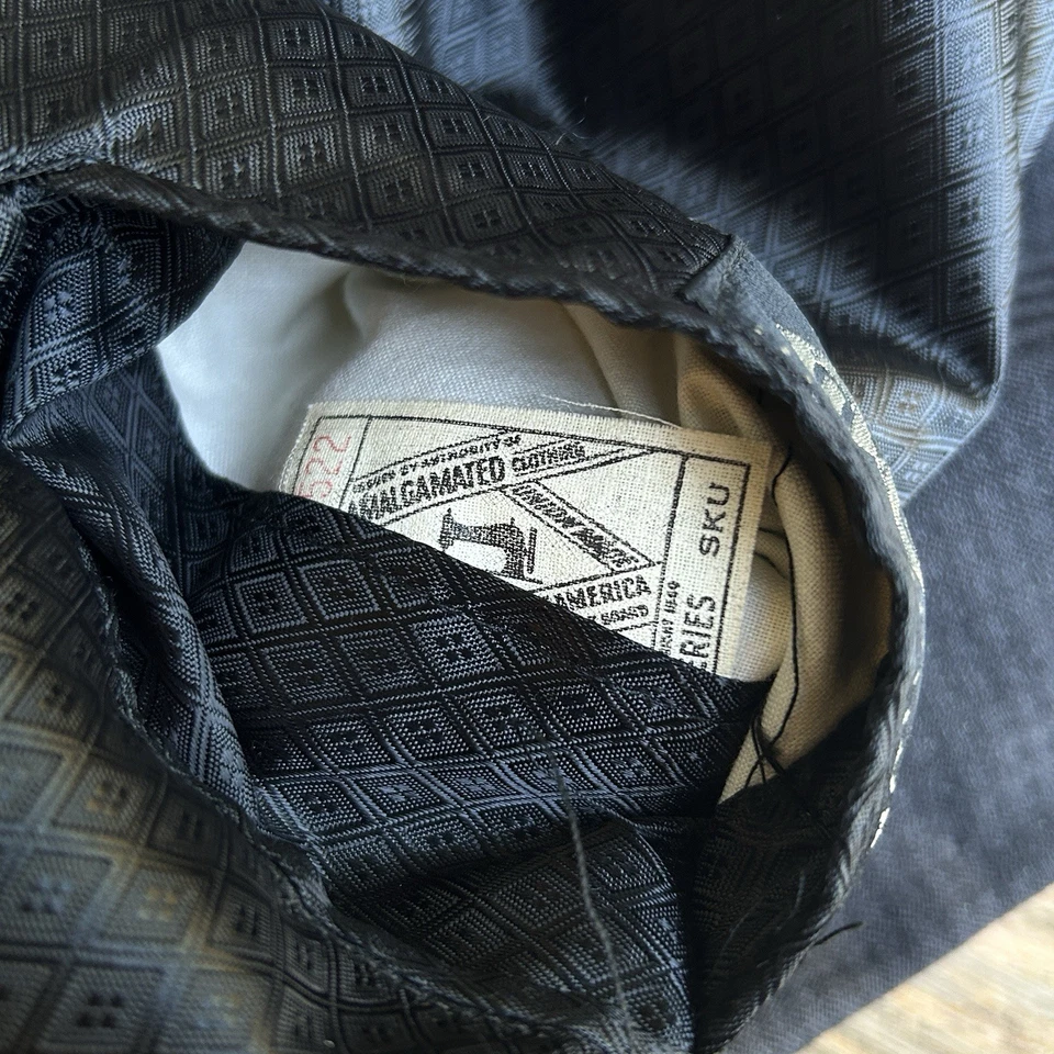 VTG 50’s Suit Rockabilly Atomic Check Drop Loop Waldes Union Gray Black 40 34x33 - Image 4 of 4