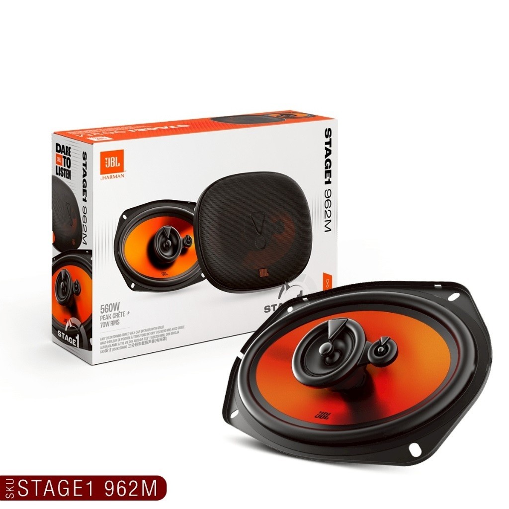 JBL Stage1 962M - 6 x 9" Coaxial 3-way Car Audio Speakers 560W - With Grills