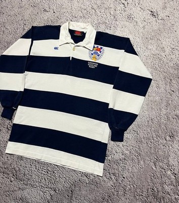 Canterbury Auckland Rugby Supporter Long Sleeve Striped Polo Shirt
