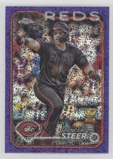 2024 Topps Chrome Purple Speckle Refractor /299 Spencer Steer #104 1d4b