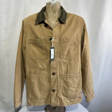 Alpine Design Men's Chore Jacket Brown Khaki Size Small New