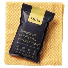 1 Sima  Japanese Exfoliating Antibacterial Shower Towel white/yellow/black/pink