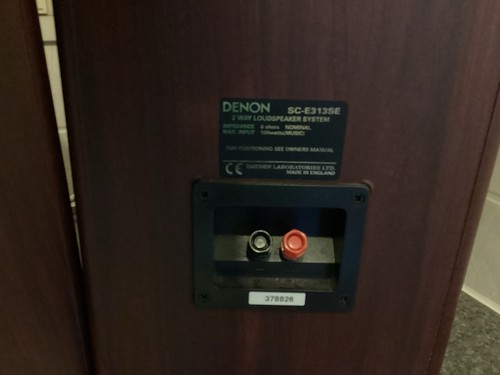 Denon SC-E313SE Stereolautsprecher Mahagoni (ein Lautsprecher funktioniert) - Bild 8 von 8