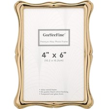 4 x 6'' Premium Alloy Gold Photo Frame - High-End Décor Picture Frames 6x4''