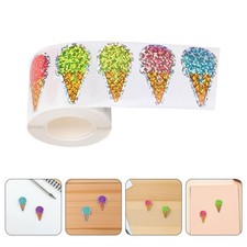 2000 Pcs Simulierte Eisaufkleber Glitzer-eiscreme-aufkleber F&uuml;r Gefrierdosen