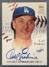 2001 Topps - Carl Erskine - AUTO - Golden Anniversary Great - Dodgers #GAA-CE