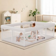 Playpen Para Bebes 74x50 Pulgadas Con Puertas De Cremallera Antideslizante