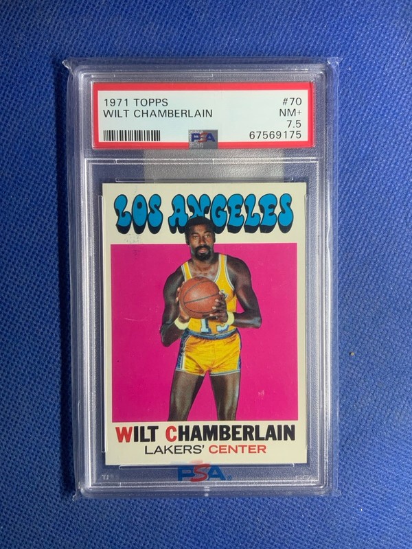 1971 Topps Basketball #70 Wilt Chamberlain Lakers HOF PSA 7.5 NM+