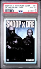2024 G.A.S. X COMPLEX COVER SAND FOIL #C4 DR. DRE/SNOOP DOGG /50 PSA 10
