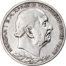 [#907697] Coin, Montenegro, Nicholas I, Perper, 1912, AU, Silver, KM:14