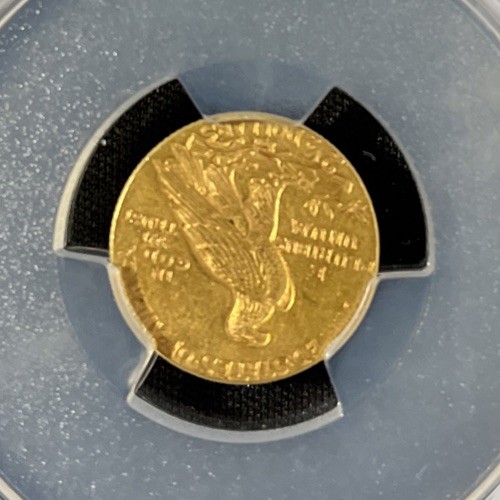 PCGS M61 1926 $2.50 Gold Indian Head Gold Shield - Bild 4 von 4