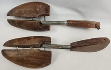 Vintage Rochester Shoe Tree Co. 12" Solid Wood Shapers #4 Split Forms Stretchers