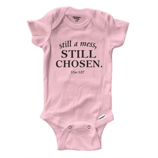 Still Chosen Gift Baby Infant Onesie Bodysuit Christian Faith blessed Bible