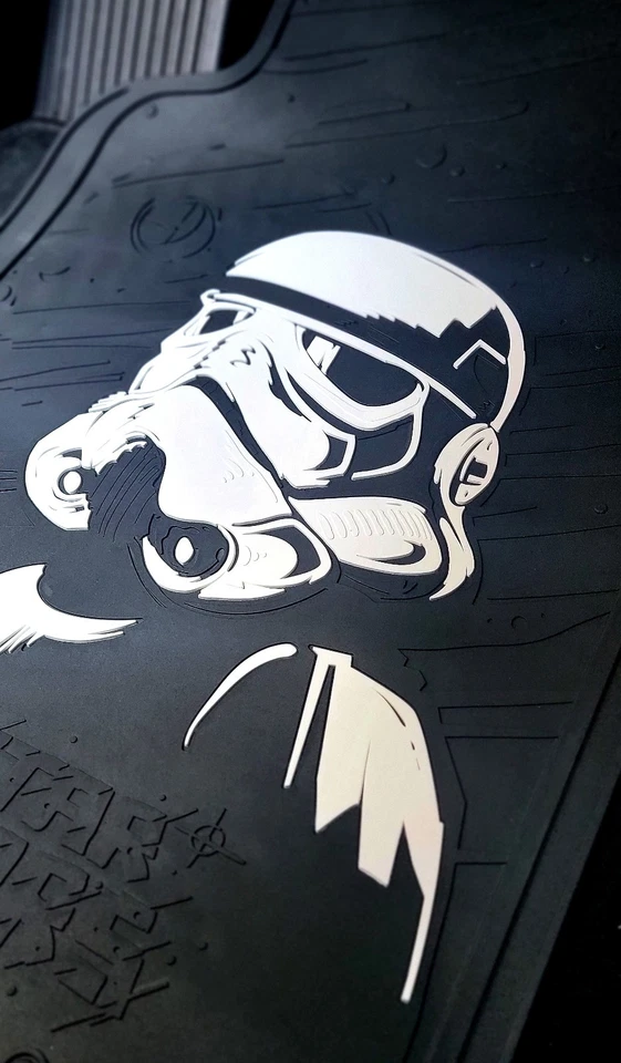 Juego de alfombrillas delanteras de coche de alta resistencia Star Wars Stormtroopers para Mitsubishi Foto 3 de 4