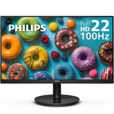 Philips 221V8LB 22 inch Class Thin Full HD 1920 x 1080 Monitor, 100Hz Refresh