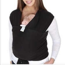 Moby Classic Wrap Baby Carrier 1001 Cotton Black Baby wrap for 8-33 lb baby