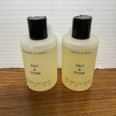 2x Salt & Stone Neroli & Basil Body Wash 3.38oz Set Of 2