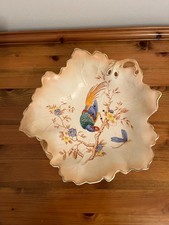 Antique Crown Devon Fieldings Fruit Draining Bowl & Plate - Pattern ‘Peel’ 