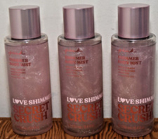 3 Victoria's Secret PINK Secret Crush Shimmer Body Mist Lotion Lot Love Shimmer