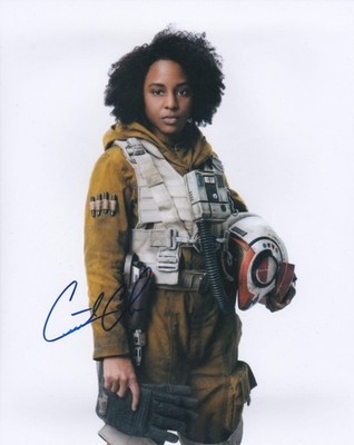 Crystal Clarke 10x8 signiert in blau Star Wars Die letzten Jedi