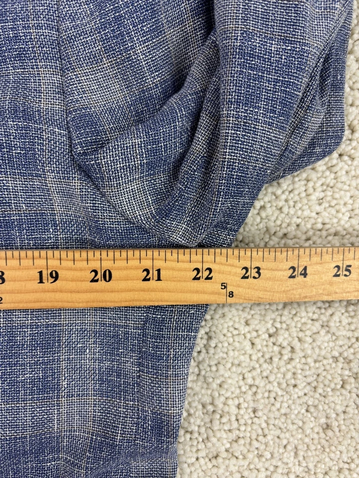 Abrigo deportivo Robert Graham para hombre 42R azul a cuadros lana lino blazer chaqueta Macchio Foto 2 de 4