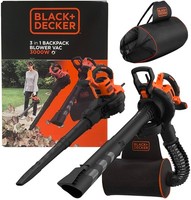 Black+Decker Laubsauger LaubbläSer 3-In-1 3000 W + Rucksack BEBLV300-QS