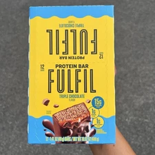 FULFIL Protein Snack Bars Triple Chocolate 15g Protein 12 Count Expired May 2025