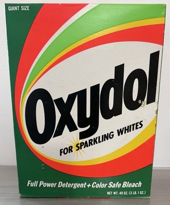 Vintage Box Oxydol Powder Laundry Detergent Soap Giant Size 49oz