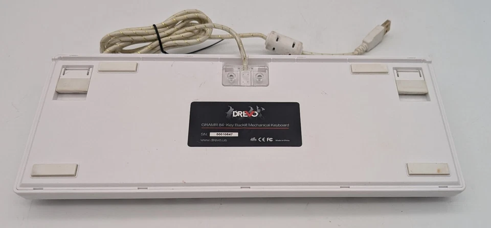 Drevo Gramr 84-Key Backlit Mechanical Keyboard Wired USB White Red Keys Working - Image 3 of 4