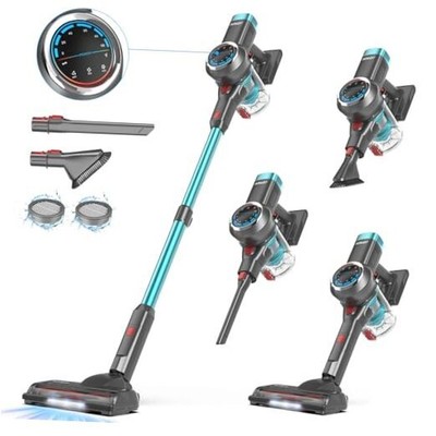 Cordless Vacuum Cleaner, 550W/45Kpa/60Mins Vacuum Cleaners for Home, Self 