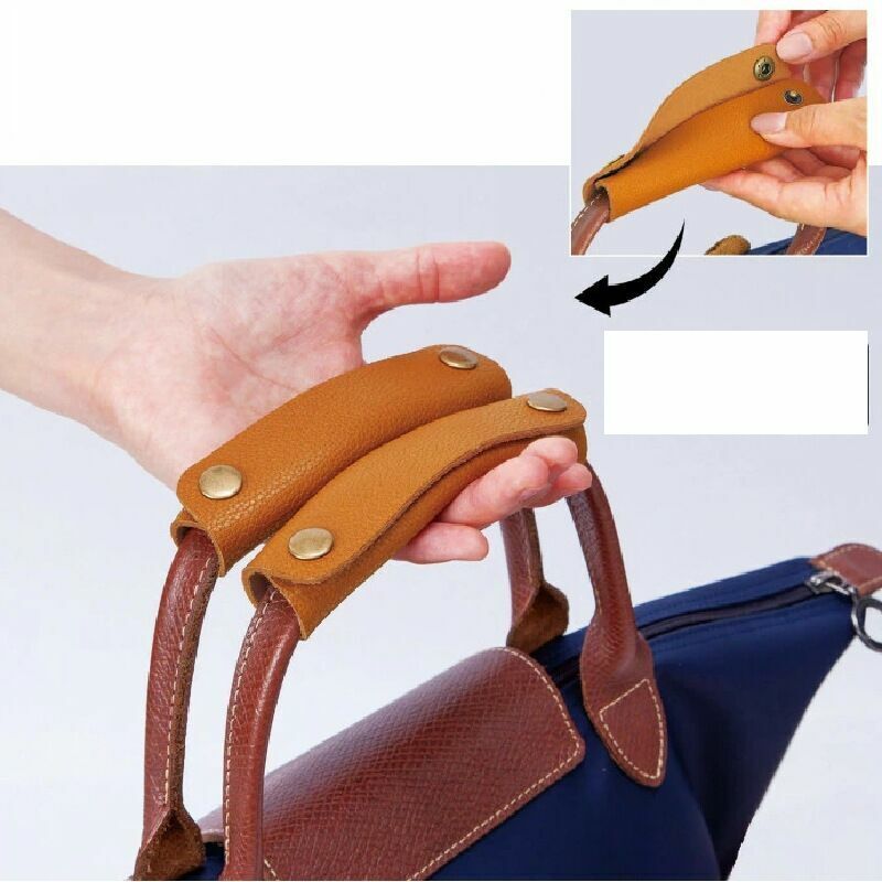 2Pcs Handbag Handle Leather Bag Wrap Covers Replacement Handle Protectors  Purse Strap Cover Handle Grip Suitcase Travel Bag Orange 