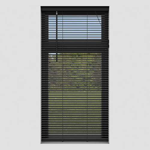 Real Hard Wood Venetian Blinds BLACK FINISH 25mm Slats 60 to 180cm 9 SIZES NEW - Picture 2 of 3