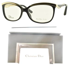 NEW!! CHRISTAIN DIOR CD3280 QXT Black Rose Gold Cat Eye Full Rim Optical Frame
