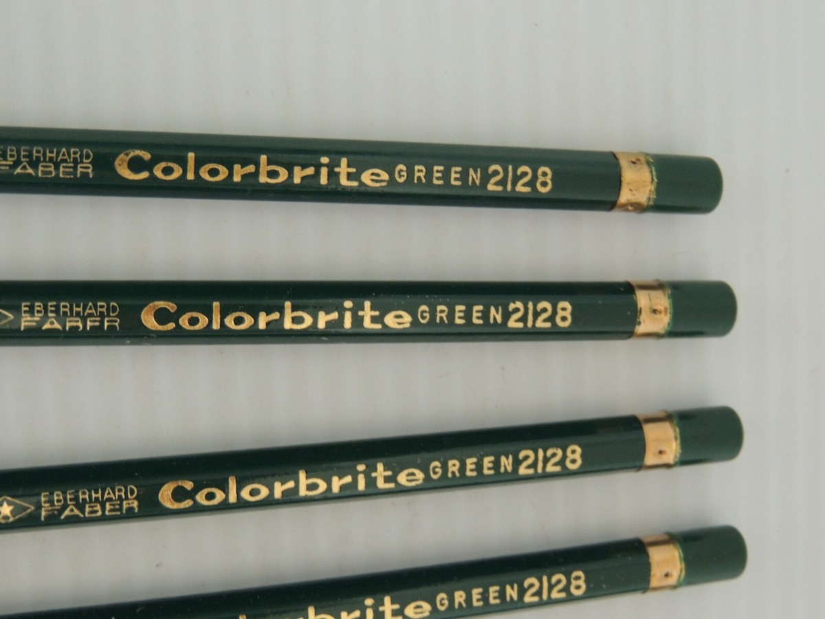 V/ Eberhard Faber Colorbrite Colored Pencils 2128 Green 7 pc 1