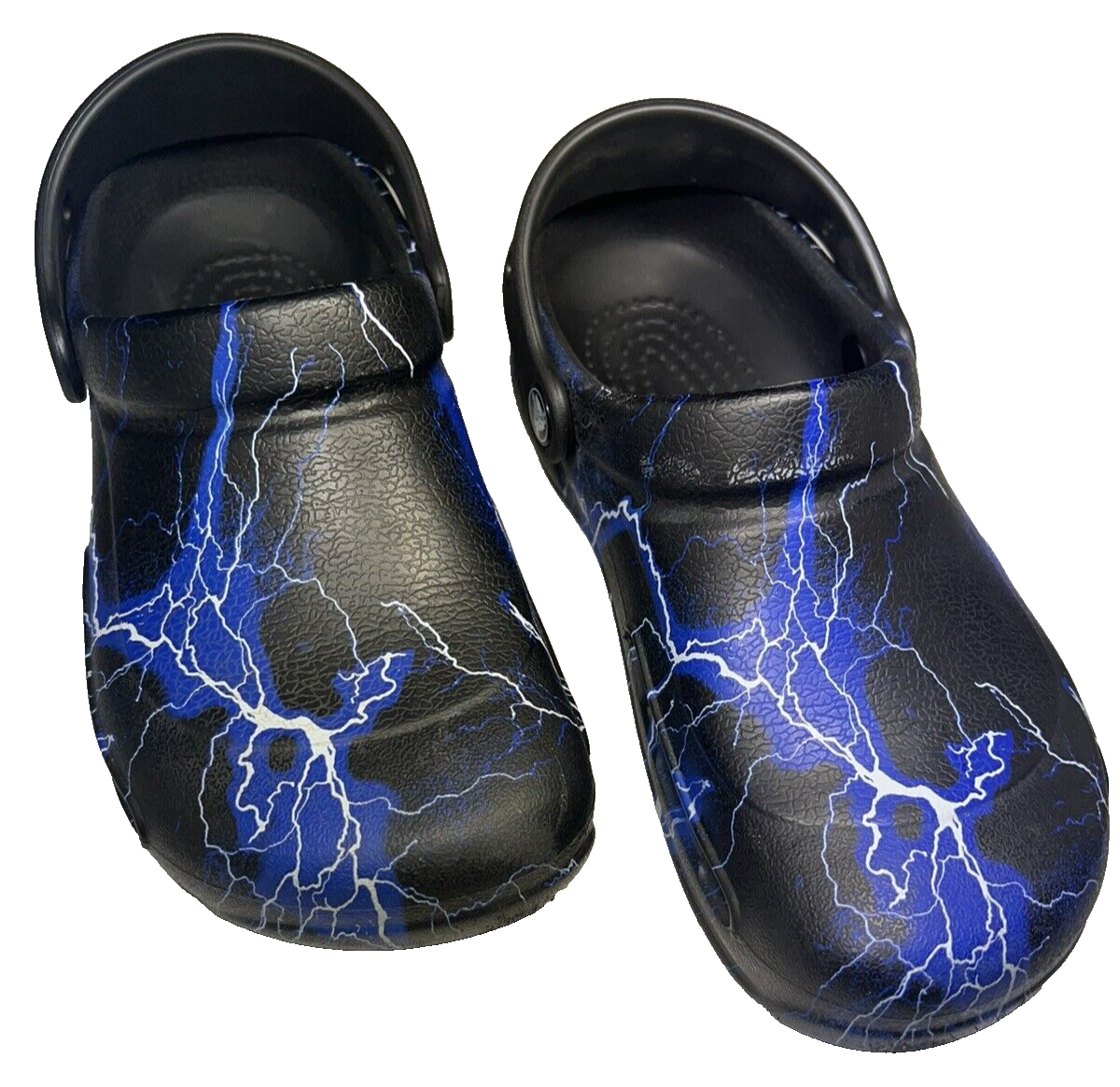 Crocs Clogs Shoes Unisex Adults W7 M5 Bistro Black Slip On Comfy Lightning  Bolt