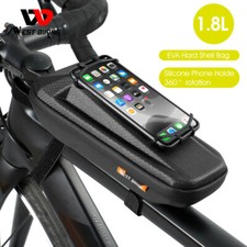 WEST BIKING Waterproof Bicycle Bag Phone Holder Front Top Tube Bike Bag Black