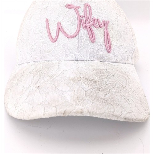 Wifey Baseball Hat Cap Lid White Pink 