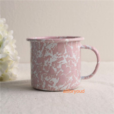 Pink Dot Ink-Wash Enamel Porcelain Cup, Mug, Coffee Cup