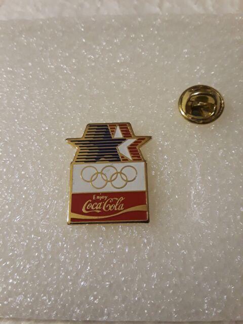 Coca Cola 1996 Atlanta Olympic Pin Red White and Blue