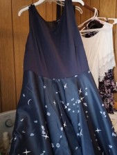Plus Size Navy Blue Sleevelss Hi-Low Party Dress