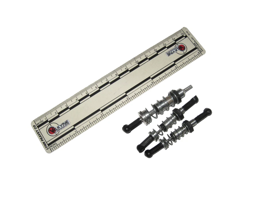 Vintage RC Pan Trinity Evolution EV10 Main & Side Shock Shocks Lot Silver Used - Image 2 of 2