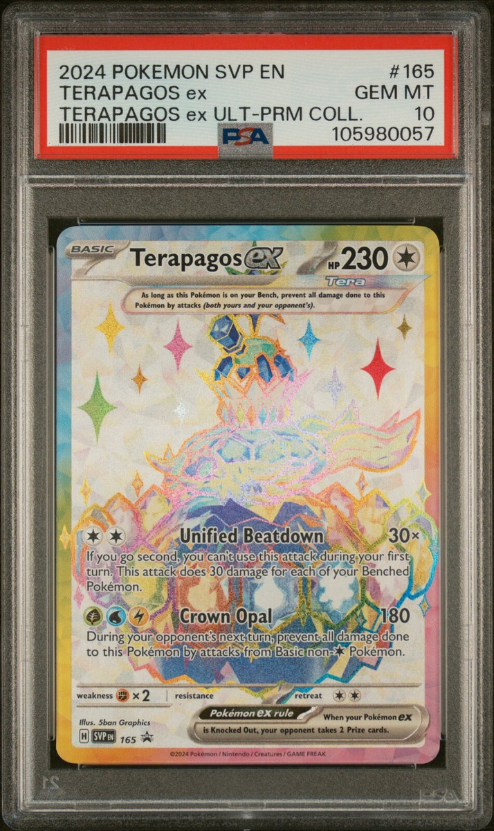 PSA 10 GEM Mint Terapagos ex SVP165 Black Star Promo - Pokémon