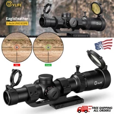 CVLIFE 1-6x24 LPVO Hunting Rifle Scope with R & G Illuminated R16 MOA Reticle US